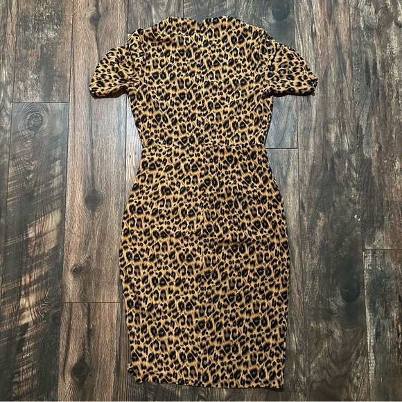 Bardot Nicola Midi dress in leopard print size 4 / XS - Picture 14 of 15